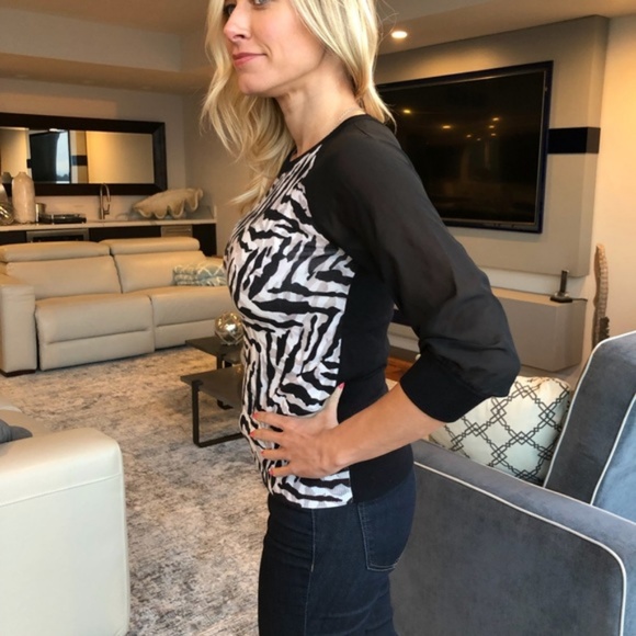 Karen Millen | Leopard Racerback Sheer Sweater - Picture 4 of 7